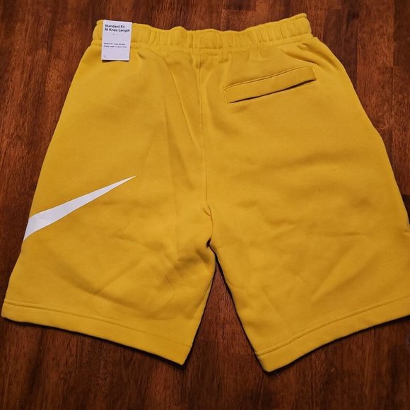 Nike Shorts Mens Nike Sportswear Club Fleece Graphic Vivid Sulfur